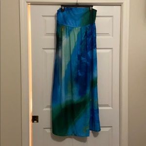 Full length strapless dress
